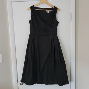 Isaac Mizrahi for target black sleeveless dress pleated wrap, size 6
